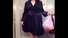 Shopping Stories #77 - A Brand New Short Royal Blue Petticoat &amp_ A New Dress... Thumb