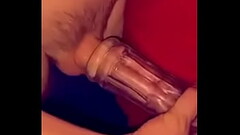 Teen plays with fleshlight and lube Thumb