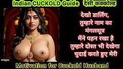 Cuckold Motivation 1 (Indian wife doing cuckold sex for first time Hindi audio) Thumb