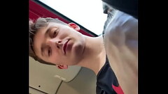 Twink coming home from school masturbates big cock on the bus and make huge cum on the seat Thumb