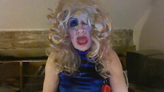 Sissy Fag Cumdump Sarah Millward, humiliates herself for you to wank over, rams dildo up her arse, s Thumb