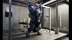 Furry uses a fuck machine Thumb