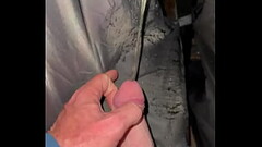 Erection Pissing at camp between tents during the night Thumb