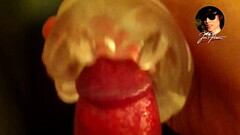 Close-up POV on glans penis while jerking off edging with Fleshlight Quickshot Vantage until cumming Thumb