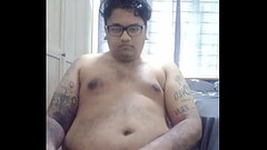 Vaibhav Jerks Off Naked Whilst Sitting On A Black Office Chair In A Bedroom Thumb
