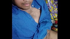 Vaibhav Jerks Off His Fat Cock &amp_ Cums On His Bed Whilst Wearing A Blue Kurta Thumb