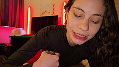Slutty stepsister sucks stepbrother'_s dick and fucks him Thumb