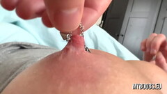 Hard Playing with Pierced Nipples with MILF Big Tits Thumb