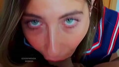 chica con ojos increibles me chupa la polla y me corro en sus ojos Thumb