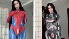 Passionate Spider Woman vs Anal Fuck Lover Black Spider-Girl! Thumb