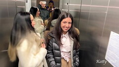 Public Pickup - We met two beauties with a friend and invited them to our place to have sex Thumb