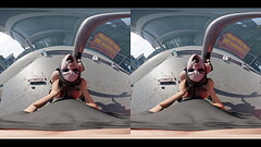 VReal 18K Fuck Harley Quinn in Public Before the Police Arrive - Laughing, Standing Doggy style, Bus Thumb