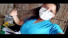 estuve en el hospital y de regreso me traje la enfermera hasta mi casa y la folle en el sillon de la Thumb