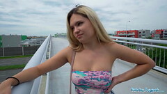 Public Agent She Flashes her tits and ass on a bridge then has sex with a stranger Thumb