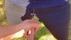 Nympho Fucked in Ripped Jeans Denim and Finishing With Huge Cumshot Thumb