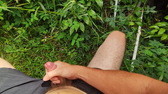 Gozando ao ar livre no mato cum public Thumb