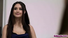 Nicole Doshi Avery Jane Eliza Ibarra and Lauren Phillips swapping turns getting pussy eaten and squi Thumb