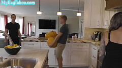 Stepbrother rubs jock cock incognito in front of clueless gf Thumb