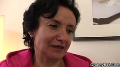 Old brunette granny gives head and rides his dick Thumb