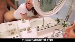 Teen Stepdaughter Brushing Teeth Fuck POV Thumb