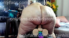 Kristen Hill riding a delicious Dildo Thumb