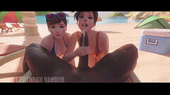 Dva And Tracer Sucking A Very Big Cock Thumb