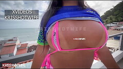 Me exibindo com shortinho bem socado na bunda e um micro biquini transparente no terra&ccedil_o do h Thumb