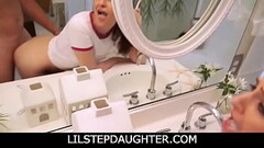 LilStepdaughter - Stepdaughter Brushing Teeth Fuck Thumb