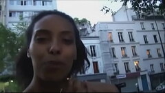 Wild casting of little Parisian black slut getting fucked in POV Thumb