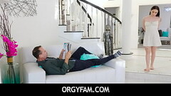 OrgyFam - Stepdaddy Teaching Sex To Hot Stepdaughter &ndash_ Mia Moore Thumb