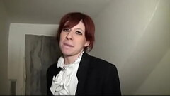 A real redhead slut student hard banged between two delevries Thumb