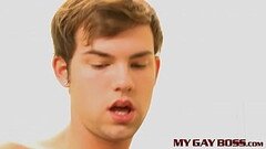 Coworkers Kelan Carr and Preston Ettinger ass fuck in office Thumb