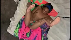 Ebony Goddess D&rsquo_vine Playing with Her Dripping Pussy Thumb