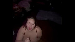 HORNY BBW STEP SIS GETS MOUTH FULL OF BIG COCK! Thumb