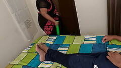 Tamil maid fucking pussy with cucumber infront of owner Thumb