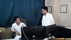 Asian medical uniform twinks bareback anal in the office Thumb