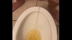 Small small dick piss, farting, public bathroom Thumb