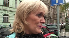 Picked up old skinny whore takes it from behind Thumb