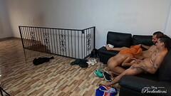 Hidden camera in 3some with the cleaning girl Thumb