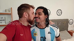 WORLD CHAMPION @TURKMXXX and @andresivanoff celebrate Argentina is World Champion. Blowjobs , feet f Thumb