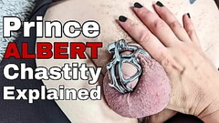 Permanent Chastity Cage Explained Steel Device Prince Albert PA Piercing Taking off Demo Putting On  Thumb