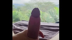 Don&rsquo_t need lube, I have lots of precum and a view of the jungle Thumb