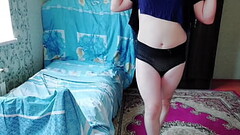 Black Underpants Blue Sexy Dress Sissy Slut Crossdresser White Body Gay Twink Hairless Yummy Skin Bi Thumb