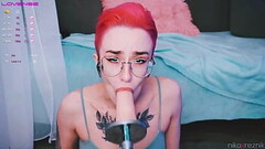 Cute tomboy getting fuck in mouth by fuckmachine Thumb