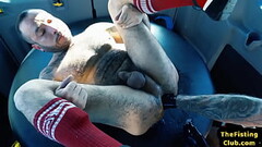 Prolapse hairy tattooed hunk assfisted by his lover Thumb