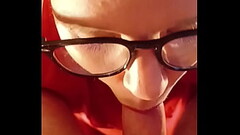 Cock loving bitch sucking Thumb