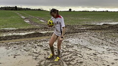 Muddy Football Practise then threw off my shorts and knickers (WAM) Thumb