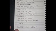 Lyrics on loose leaf paper(Demo of esthetic ideas part 2) Thumb