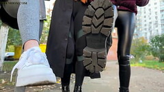 You Are Stopped By Unknown Girls To Be Humiliated - POV Triple Spitting Femdom On Public Thumb