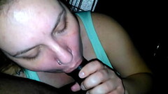 Amanda lets co-worker suck Black Greg Thumb